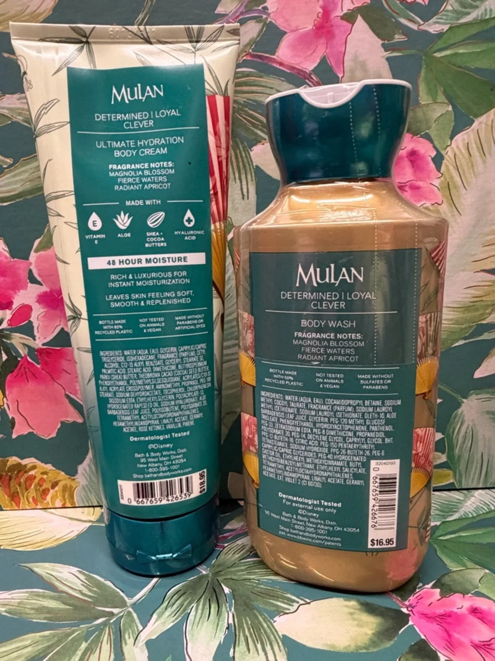 Bath & Body Works Disney Princess Mulan Body Cream & Body Wash MSRP $36